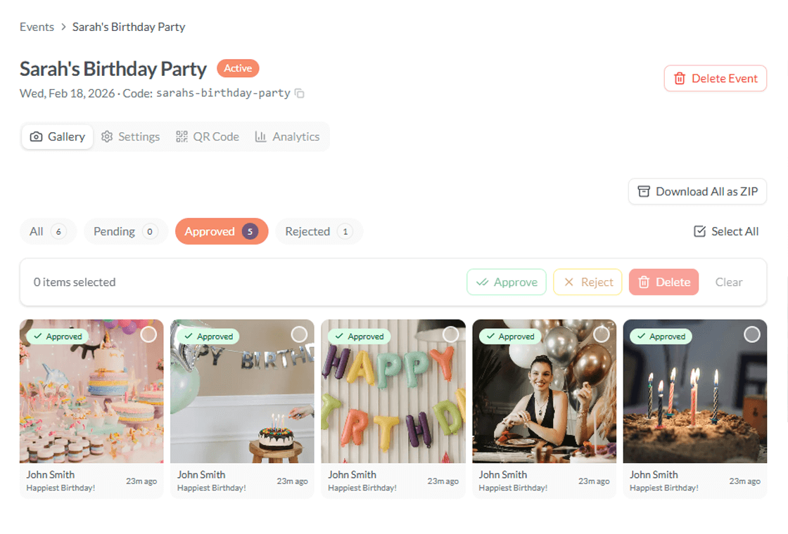 Event Gallery - Photo Grid